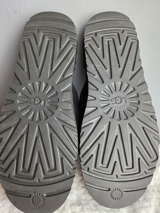 UGG Black Suede Slip-On Indoor Slippers